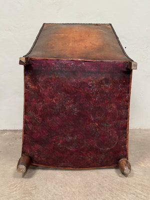 Leather club armchair