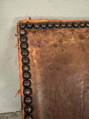 Leather club armchair