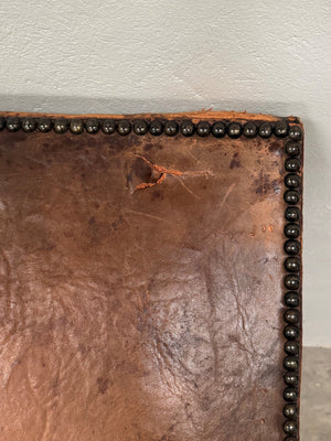 Leather club armchair