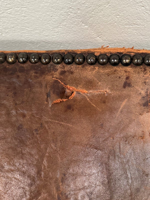 Leather club armchair