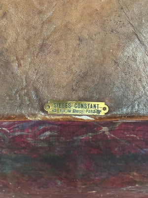 Leather club armchair