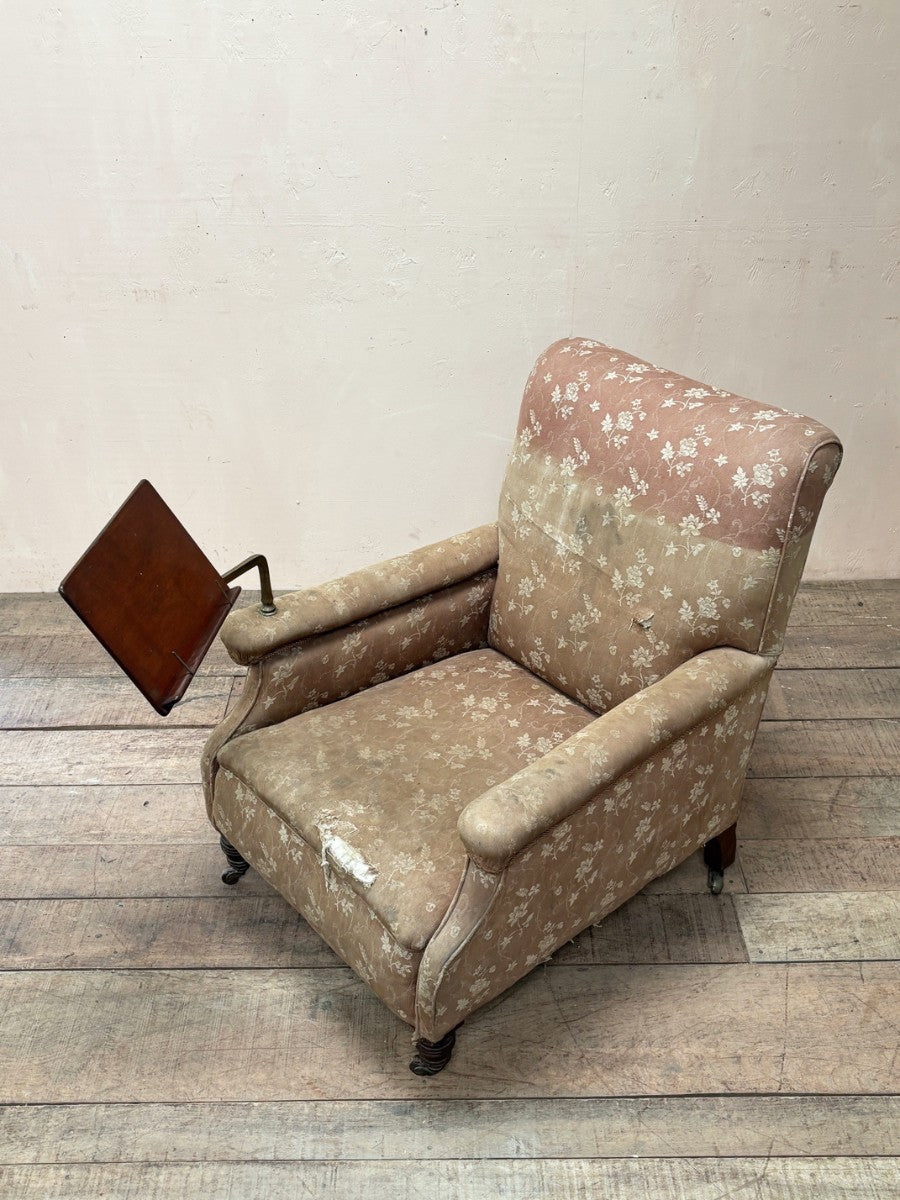 Library armchair (inc. reupholstery, ex. fabric)