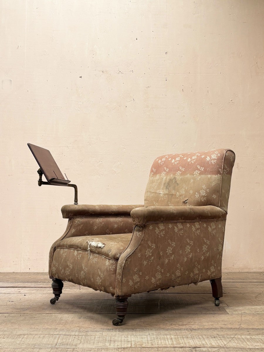 Library armchair (inc. reupholstery, ex. fabric)