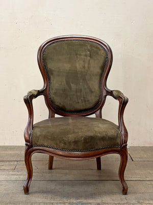 Mahogany open armchair