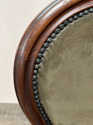 Mahogany open armchair