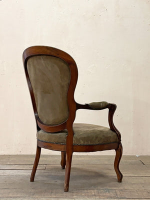Mahogany open armchair