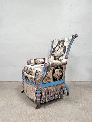 Mid 1800's scroll back armchair