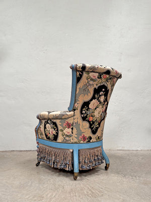 Mid 1800's scroll back armchair