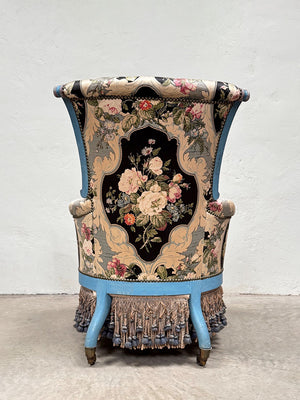 Mid 1800's scroll back armchair