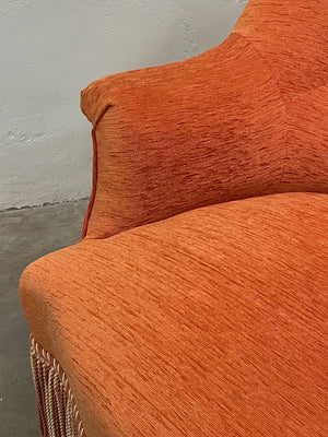 Orange crapaud armchair 'as is'