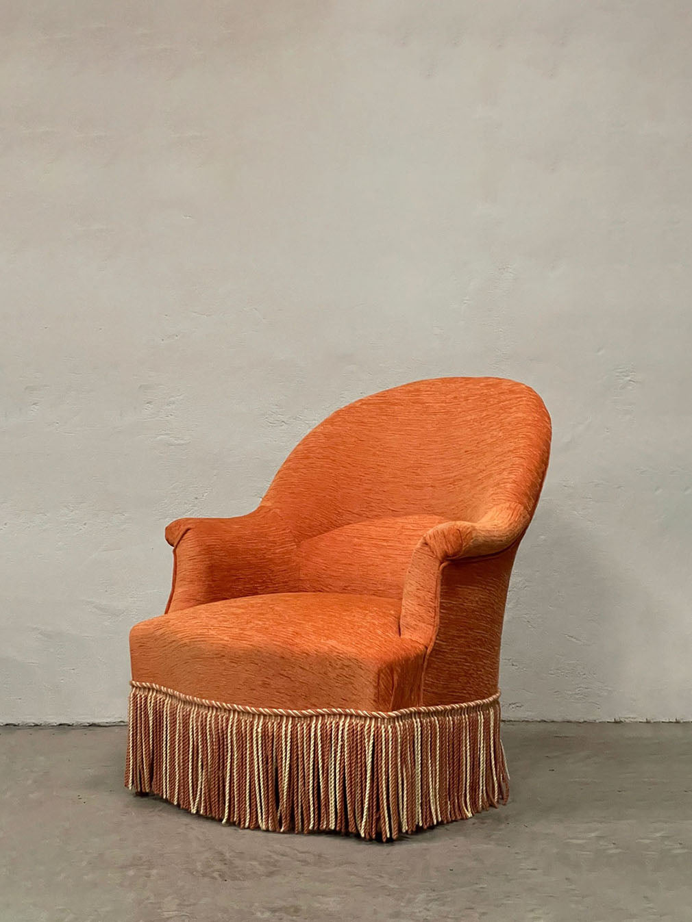 Orange crapaud armchair 'as is'