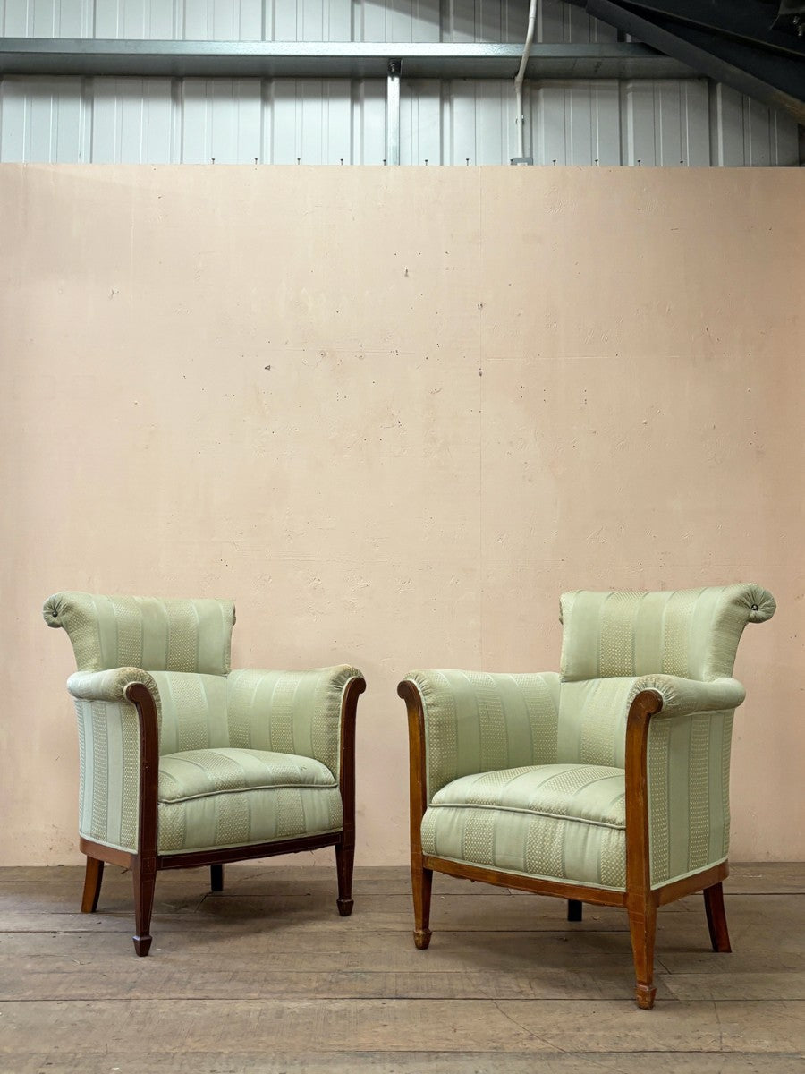 Pair of 1920's armchairs 'as is'