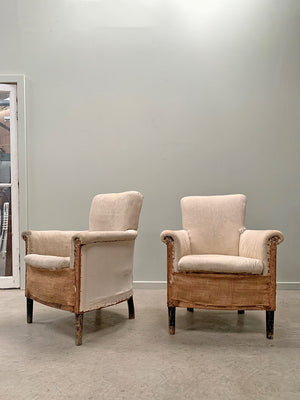 Pair of 1950s armchairs 'as is'