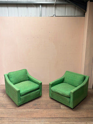 Pair of 1960's armchairs 'as is' with new cushion inners