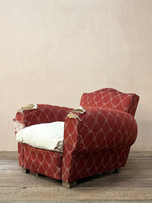 Pair of Art Deco club armchairs 'as is'