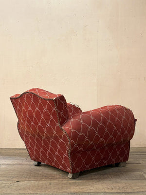 Pair of Art Deco club armchairs 'as is'