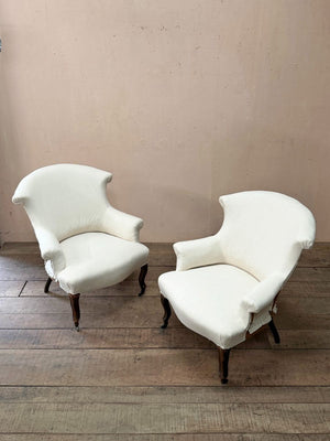 Pair of chapeau de gendarme armchairs