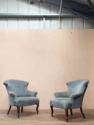 Pair of chapeau de gendarme armchairs