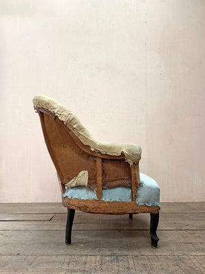 Pair of crapaud armchairs for re-upholstery
