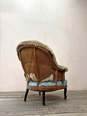 Pair of crapaud armchairs for re-upholstery