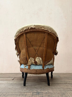 Pair of crapaud armchairs for re-upholstery