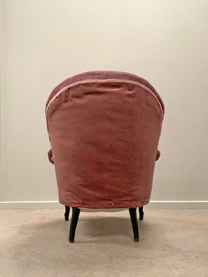 Pair of crapaud armchairs 'as is'