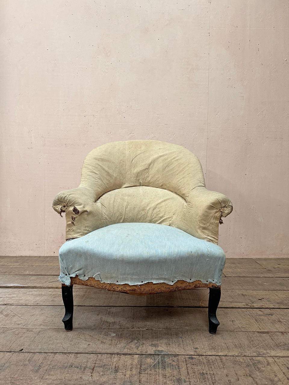 Pair of crapaud armchairs for re-upholstery