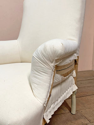 Pair of square back armchairs 'as is'