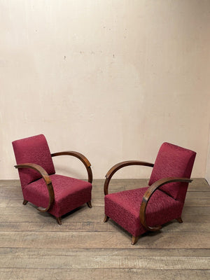 Pair of Art Deco armchairs 'as is'