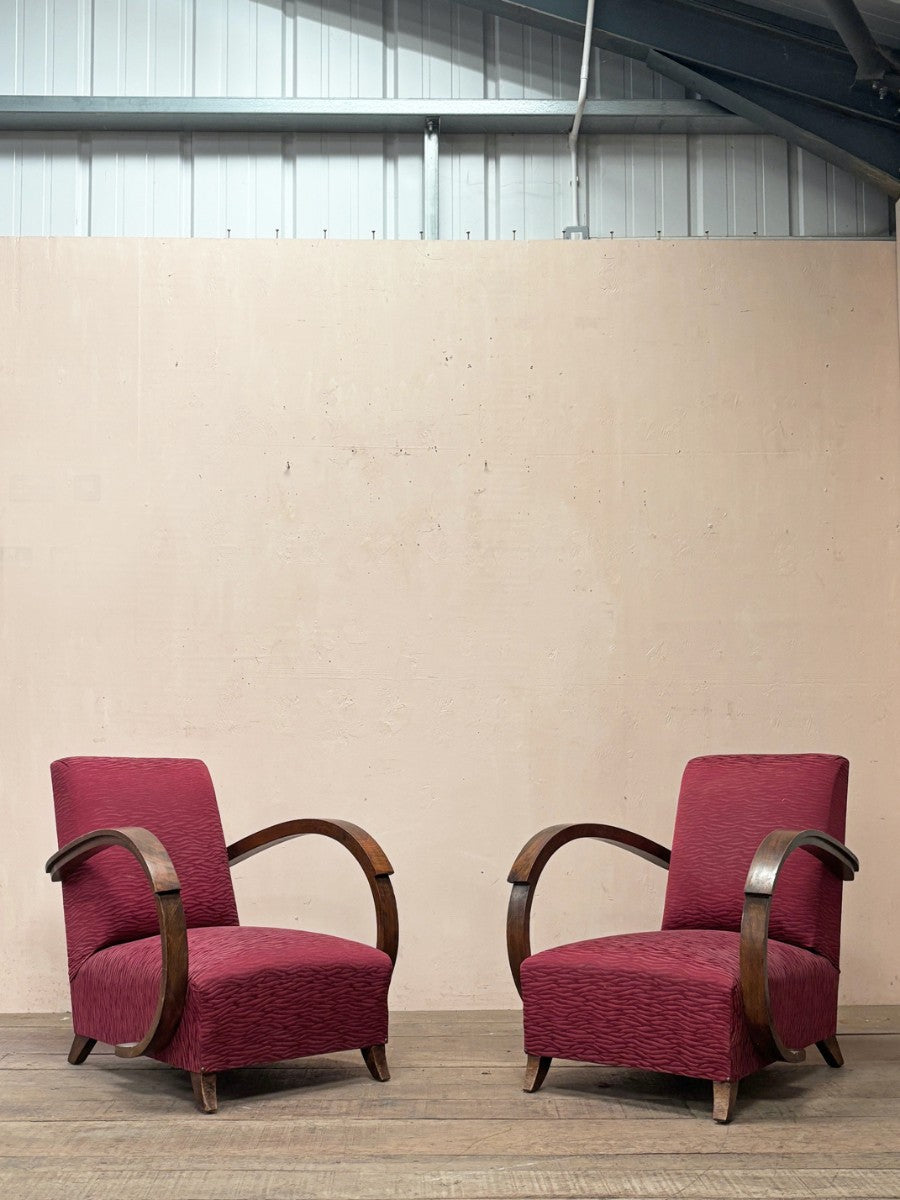 Pair of Art Deco armchairs 'as is'