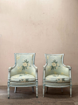 Near pair of Directoire chairs