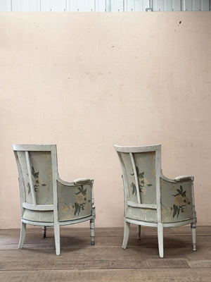 Near pair of Directoire chairs