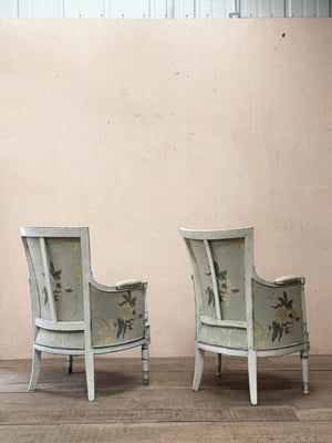 Near pair of Directoire chairs