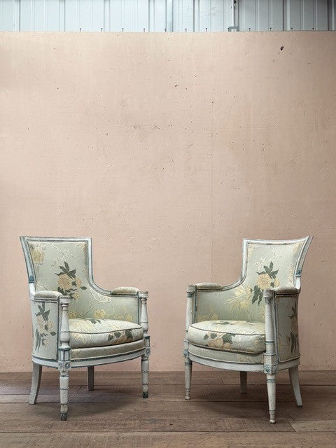 Near pair of Directoire chairs