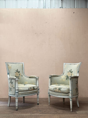 Near pair of Directoire chairs