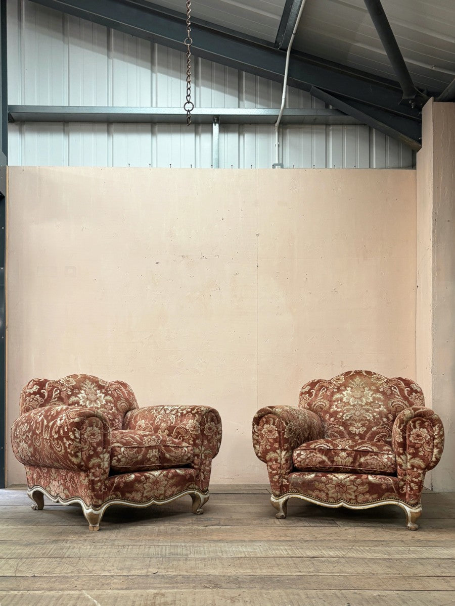 Pair of French Deco armchairs 'as is'