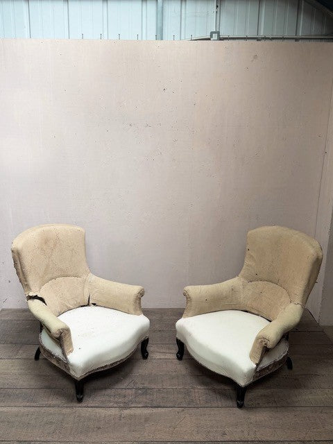 Pair of large scale armchairs