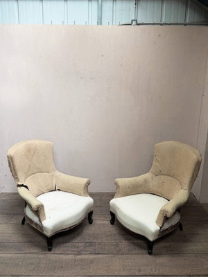 Pair of large scale armchairs