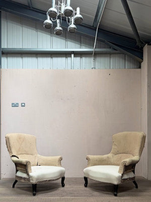 Pair of large scale armchairs