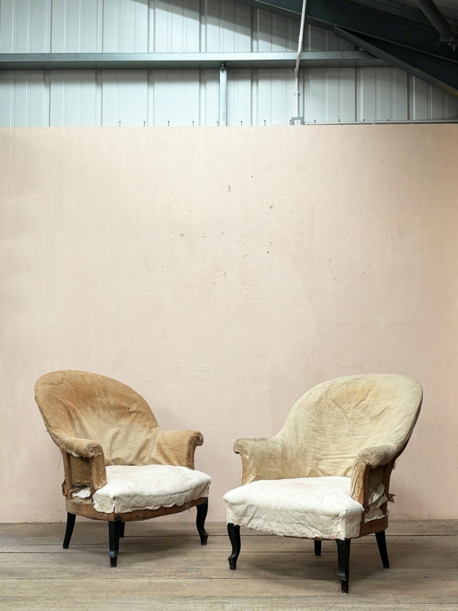 Pair of large armchairs 'as is'