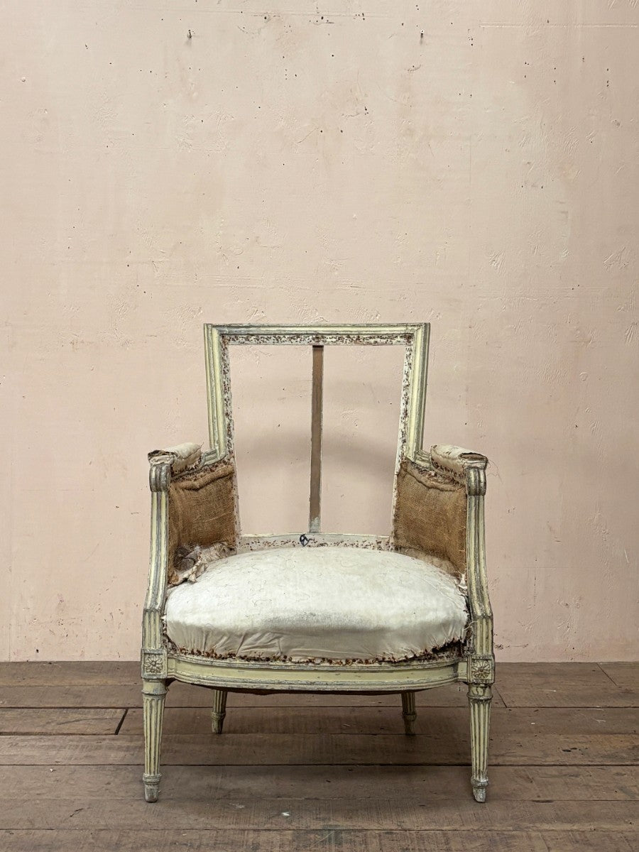 Pair of Louis XVI armchairs (inc. re-upholstery, ex. fabric)