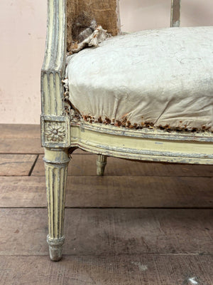 Pair of Louis XVI armchairs (inc. re-upholstery, ex. fabric)