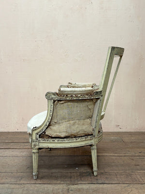 Pair of Louis XVI armchairs (inc. re-upholstery, ex. fabric)