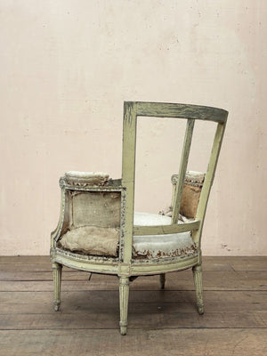 Pair of Louis XVI armchairs (inc. re-upholstery, ex. fabric)