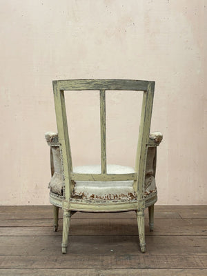 Pair of Louis XVI armchairs (inc. re-upholstery, ex. fabric)