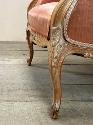 Pair of Louis XV wing armchairs ('as is' or £3,000 inc. re-upholstery, ex. fabric)