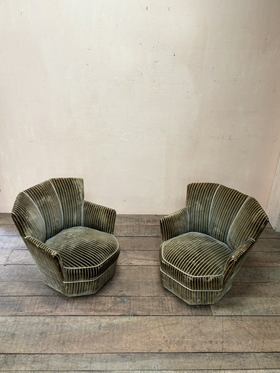 Pair of octagonal chairs 'as is'