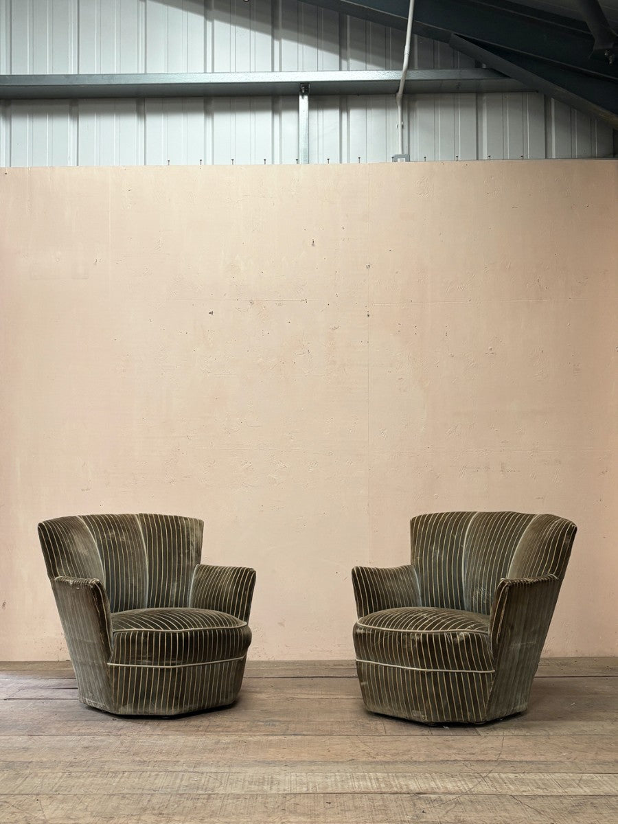 Pair of octagonal chairs 'as is'