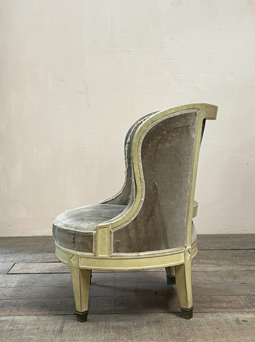 Pair of petite Directoire style chairs