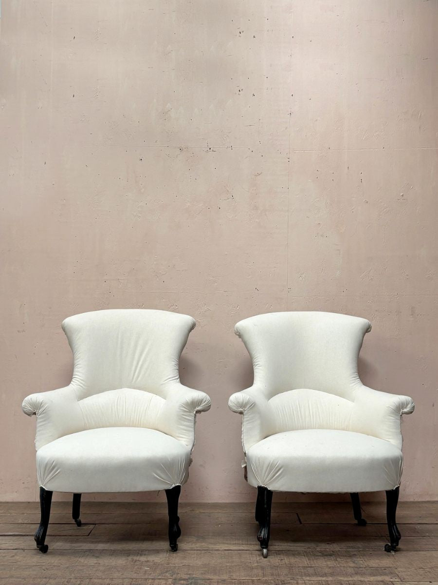 Pair of salon armchairs  ﻿